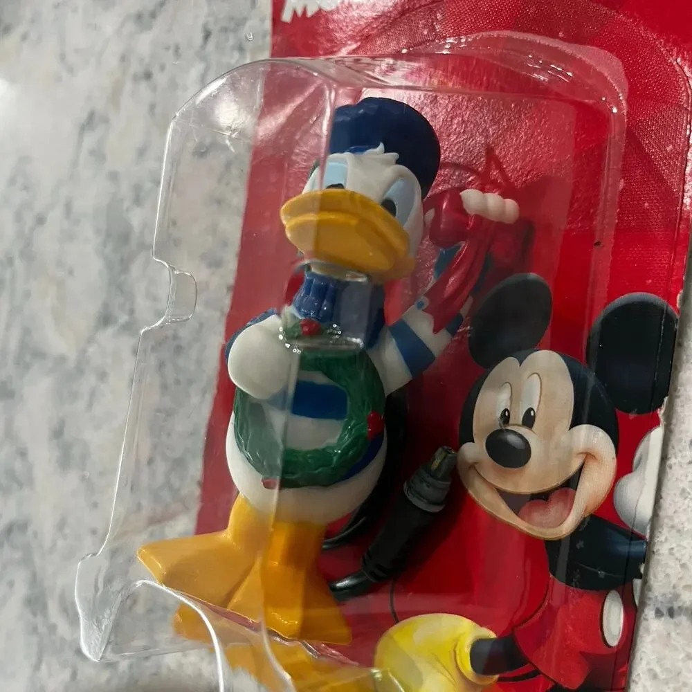 Vintage 2000 Disney Donald Duck Illuminated Santa's Best EZ Light Ornament